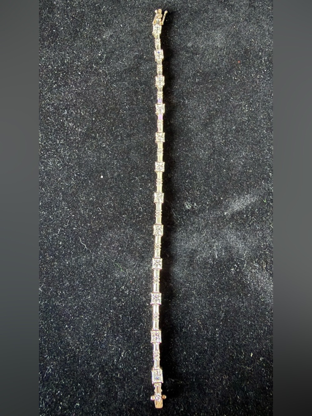 Elegant Silver & Diamond Tennis Bracelet